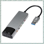 (SZHA) 6-in-1 USB External Optical Sound Card Multifunction Audio Converter Adapter for Notebook Alu