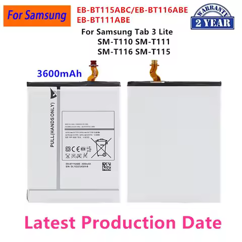Brand New EB-BT115ABC EB-BT116ABE EB-BT111ABE 3600mAh Battery For Samsung Tab 3 Lite SM-T110 SM-T111