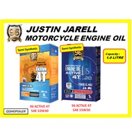 96 JUSTIN JARELL ACTIVE 4T MOTORCYCLE ENGINE OIL 10W40 15W50 SEMI SYNTHETIC / ENGINE OIL