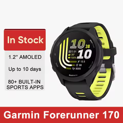 Garmin Forerunner 170 1.2'' AMOLED UP TO 10 DAYS BATTERY LIFE waterproof 5 ATM 80+ BUILT-IN SPORTS A