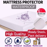 [LOCAL SELLER] Waterproof Bedsheet Mattress Protector Single Queen King Size Bed Sheet Protector