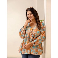 Indo-western SHORT KURTIS (2nd Edition) INDIAN COTTON TOPS-READY STOCK A02