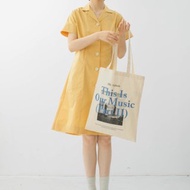 【向日葵】法式復古/棉質西裝領連衣裙/洋裝