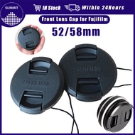 Snap-on Front fujifilm lens cap protector for XA1 XA2 XA3 XA5 XA20 XT10 15-45mm 52mm with cord