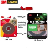 3M Scotch 4011 3.3kg Outdoor Mounting Tape Double Sided Tape 21mm x 2m /4meter new 411 S19 M19