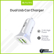 Car Charger Dual Port USB 2. Car Fast Charge 2 Port BAVIN Plug