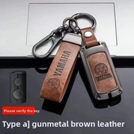 YAMAHA car key case for YAMAHA NVX Y16 AEROX XMAX key covers Fazzio NVX Scooter cow leather key bags