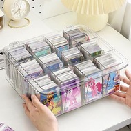 （透明十二格）透明卡片收納盒 卡片簿盒 盲盒卡片收納 大容量兒童分格寶小卡 裝卡莉透明奧特曼卡牌 小馬分卡盒