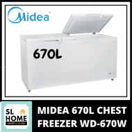 {KL & Klang Valley Area Only}MIDEA WD-670W 670L 2DOOR CHEST FREEZER WITH CONVERTIBLE FUNCTION