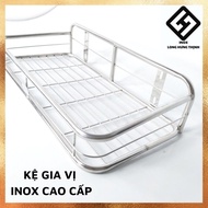 Kệ đựng gia vị nhà bếp INOX không gỉ sét sáng bóng kích thước nhỏ gọn tiện lợi nhiều size (20x40 20x
