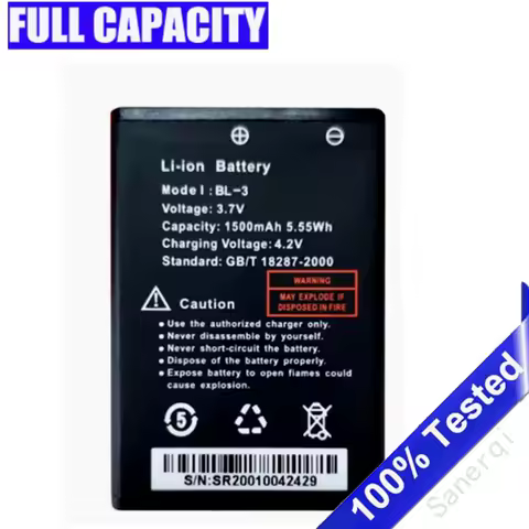 BL-3 Battery For Baofeng UV-3R BF-R5 3.7V 1500mAh Li-ion BF-C50 BF-T6 Two Way Radio rechargeable bat
