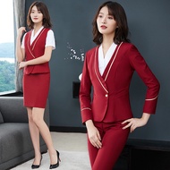 [Fashion] South Airlines Stewardess Uniform Suit Airlines Interview Professional Dress Female Hotel Cash Register Overalls South Airlines Suit✈Uniform Dress Fashion Clothing Captain Wheel Value Long Role Playing Costume