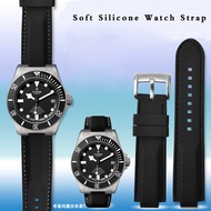 22mm Water Proof Soft Silicone Watch Strap for Tudor Pelagos 25500 25600 Waterproof Rubber Watch Band