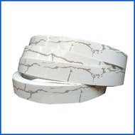 ◨ ✻ ✔ Glossy MarbleWhite Edging / Edge Banding UNICA Laminated Edge Banding PVC 10meters x 21mm x 0