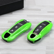 Suitable for Porsche lizard green car key case cover Cayenne macan911Panamera718Taycan