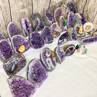 [SG In-Stock] AMETHYST COLLECTION Crystal Natural Rainbow Calcite Geode Nest Cluster Tower Heart Egg ESP Grade Fengshui
