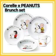 Corelle x PEANUTS Brunch set Re-born edition/ Corelle set/Dining Sets/ Snoopy Kitchen/Snoopy plate/Snoopy bowl front plate/medium plate /small plate/Snoopy mug/Corelle plate/Corelle cup/Side dish medium