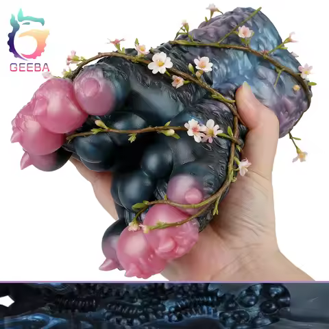 GEEBA Raptors Dinosaur Feet Masturbator For Men Fantasy Design Silicone Pocket Pussy Stroker Deep Te