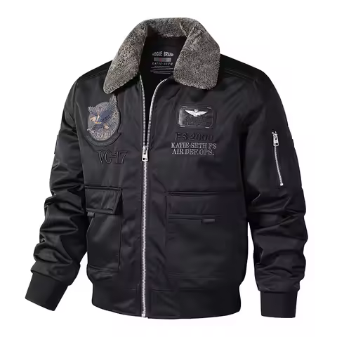 men's autumn winter thickened baseball uniform trendy coat Men's military fan jacket men MA-1 americ