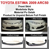 TOYOTA ESTIMA 2009 ACR50 MODELISTA STYLE FRONT SKIRT BODYKIT MATERIAL PU GETAH