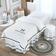 H-H Beauty Bed Cover Bag Set Massage [95% Praise Rate] European Simple Washed Cotton Four Pieces