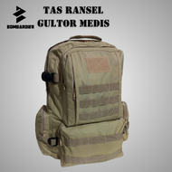 Tas Tactical Ransel Militer Punggung Army Backpack Tas ORIGINAL Tactical GULTOR MEDIS HITAM