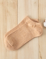 有機棉棉麻船型襪(棕) 里仁
