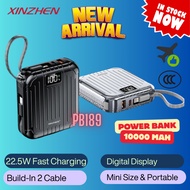 CCC CERTIFIED Xinzhen PB189 10000mAh Powerbank 22.5W Fast Charging Powerbank Built In Cable Power Ba