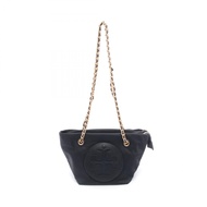 【二手】Tory Burch Ella 托特包 160183001 黑色尼龍皮革單肩包 女士新款