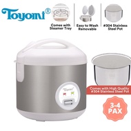 Toyomi 0.8L Electric Rice Cooker &amp; Warmer with Stainless Steel Inner Pot RC 801SS