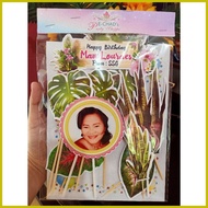 ▤ ▧ ✔ Plantita theme cake topper