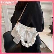 【COD】 Shoulder Bag Made Of Imitation Leather With Wavy Pattern And Pearl Accessories | Luxury Undera