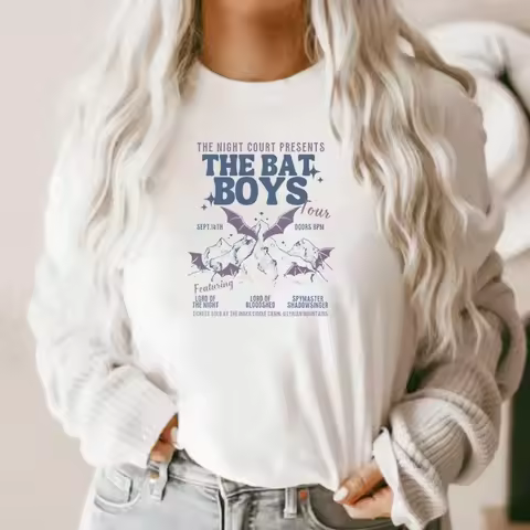 Retro ACOTAR Shirt Bat Boys Shirt Rhysand Azriel Acotar Cassian Acotar Velaris T-shirt Valkyrie Shir
