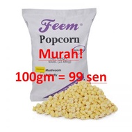 100 gm Popcorn Seed Mushroom Bertih Biji Jagung Bebola 爆米花玉米粒 Caramel Sugar Mix 焦糖 Kacang Merah 红豆 Green Mung Bean 绿豆