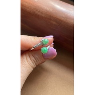 GA2: Burmese Green Jadeite Ring S925
