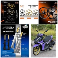 QJ MOTOR AX200S MOTOR ACCESSORIES 160 MAGIC BOY SPORT RIM MS-663 FORK LOWERED 1.5 INCH  AKSESORI MOT