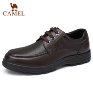 CAMEL Men ธุรกิจรองเท้าอุ่นสบายชายรองเท้าหนังแท้รองเท้าผู้ชายรองเท้าพ่อรองเท้ากันน้ำ