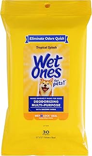 Wet Ones for Pets Deodorizing Multi-Purpose Dog Wipes With Baking Soda Dog Deodorizing Wipes For All