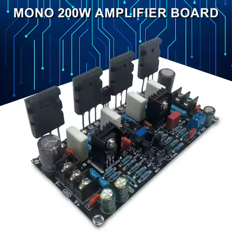 200W Mono Power Amplifier 1943 + 5200 Mono HIFI Audio Amplifier Finished Board Digital Sound Amplifi