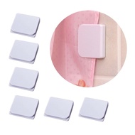 【WHOOPS】Shower Curtain Windproof Anti Splash Self Sticking Fixing Clips White 6 Pack ABS