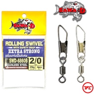 SAWA-D Rolling Swivel With Safety Snap SWD-6860B SWD-6860N