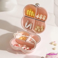 VALENTINE1 Pill Case, 7 Grids Dispensing Pill Storage Box, Portable Moisture-Proof Sealed Weekly Pill Dispenser Medicine