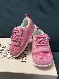 MIZUNO粉紅假鞋帶幼童運動鞋13cm/二手保存良好/二手童鞋