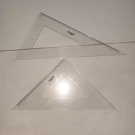 Sepasang Penggaris Segitiga Ziegel Germany Ukuran 33 cm & 23 cm