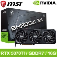 MSI RTX5070TI SHADOW 3X OC 16G D7 GAMING GRAPHICS CARD