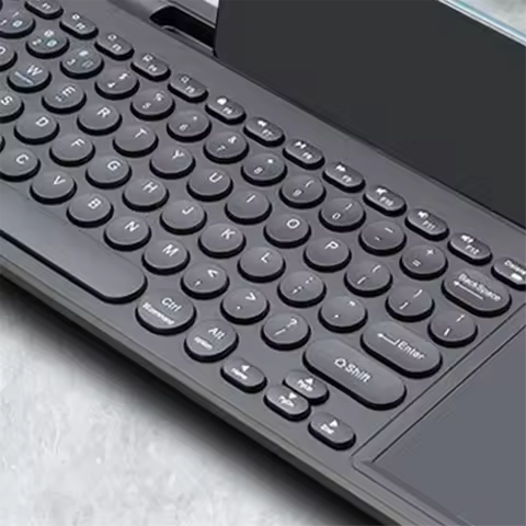 2.4G Wireless Bluetooth Keyboard with Tablet/Phone Holder B-L06A