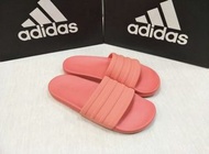 正版adidas愛迪達機能軟底拖鞋~ 愛迪達系列💯最軟舒適的鞋款,顯白粉橘色🎖24.0