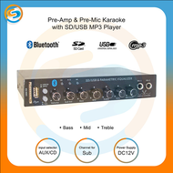 Parametric Pre amp - pre mic usb karaoke with usb sd bluetooth mp3