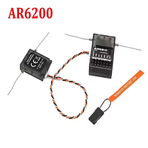 AR6210 DSMX 6 CH RC Receiver RX W/ Satellite Support for DSM2 SPEKTRUM DX6i DX7 DX8 DX9 JR DSX6 DSX7