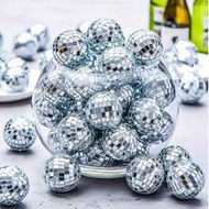 20 Mirror Foam Disco Ornaments, For 70s/80s/60s Disco Theme Parties, Wedding Supplies, Decorative Ba